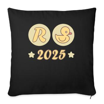 Duck Pension 2025 Pension Retirement Grandpa Grandma Pensioner - Sofa pillowcase 17,3'' x 17,3'' (45 x 45 cm) - black - Front