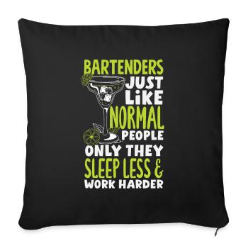 Funny Bartender Saying Bartender Gift - Sofa pillowcase 17,3'' x 17,3'' (45 x 45 cm) - black - Front