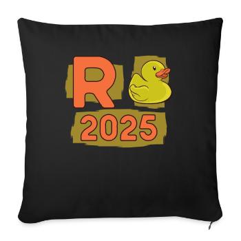 Duck Pension 2025 Pension Retirement Grandpa Grandma Pensioner - Sofa pillowcase 17,3'' x 17,3'' (45 x 45 cm) - black - Front