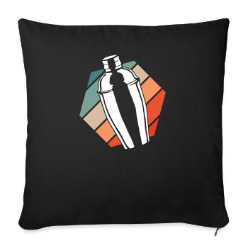 Lustiger Barkeeper Spruch Barkeeper Geschenk - Sofakissenbezug 45 x 45 cm - Schwarz - Vorne