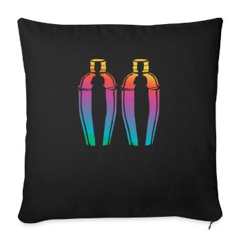 Funny Bartender Saying Bartender Gift - Sofa pillowcase 17,3'' x 17,3'' (45 x 45 cm) - black - Front