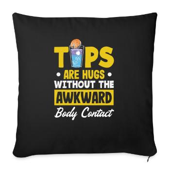 Lustiger Barkeeper Spruch Barkeeper Geschenk - Sofakissenbezug 45 x 45 cm - Schwarz - Vorne