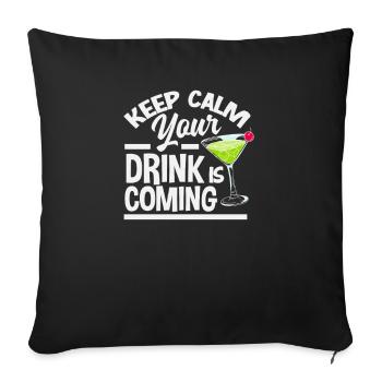 Lustiger Barkeeper Spruch Barkeeper Geschenk - Sofakissenbezug 45 x 45 cm - Schwarz - Vorne