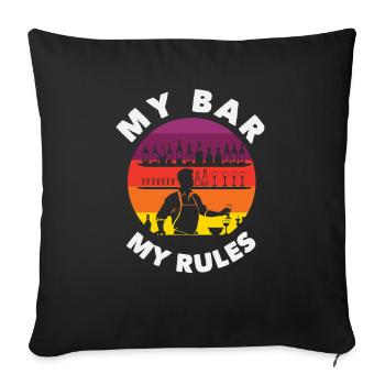 Funny Bartender Saying Bartender Gift - Sofa pillowcase 17,3'' x 17,3'' (45 x 45 cm) - black - Front