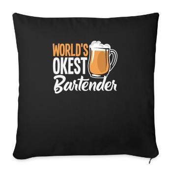 Funny Bartender Saying Bartender Gift - Sofa pillowcase 17,3'' x 17,3'' (45 x 45 cm) - black - Front
