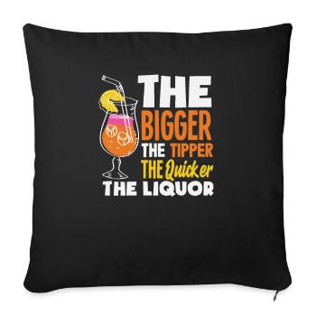 Lustiger Barkeeper Spruch Barkeeper Geschenk - Sofakissenbezug 45 x 45 cm - Schwarz - Vorne