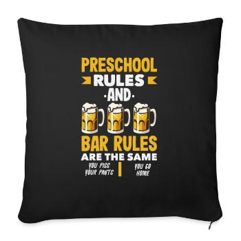 Lustiger Barkeeper Spruch Barkeeper Geschenk - Sofakissenbezug 45 x 45 cm - Schwarz - Vorne