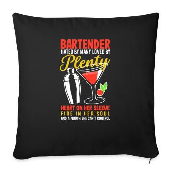 Funny Bartender Saying Bartender Gift - Sofa pillowcase 17,3'' x 17,3'' (45 x 45 cm) - black - Front
