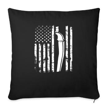 Lustiger Barkeeper Spruch Barkeeper Geschenk - Sofakissenbezug 45 x 45 cm - Schwarz - Vorne