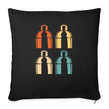 Lustiger Barkeeper Spruch Barkeeper Geschenk - Sofakissenbezug 45 x 45 cm - Schwarz - Vorne