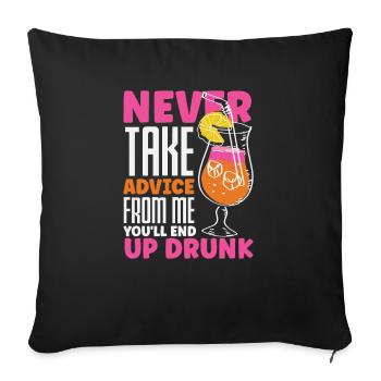 Funny Bartender Saying Bartender Gift - Sofa pillowcase 17,3'' x 17,3'' (45 x 45 cm) - black - Front