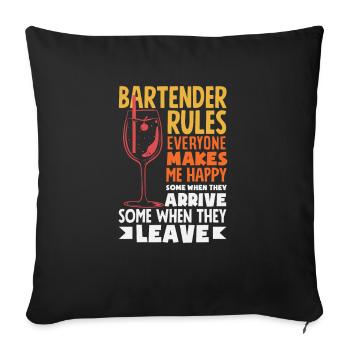 Funny Bartender Saying Bartender Gift - Sofa pillowcase 17,3'' x 17,3'' (45 x 45 cm) - black - Front