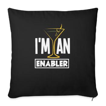 Lustiger Barkeeper Spruch Barkeeper Geschenk - Sofakissenbezug 45 x 45 cm - Schwarz - Vorne
