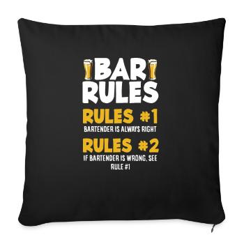 Lustiger Barkeeper Spruch Barkeeper Geschenk - Sofakissenbezug 45 x 45 cm - Schwarz - Vorne