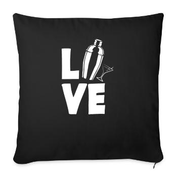 Lustiger Barkeeper Spruch Barkeeper Geschenk - Sofakissenbezug 45 x 45 cm - Schwarz - Vorne