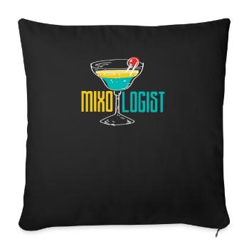 Lustiger Barkeeper Spruch Barkeeper Geschenk - Sofakissenbezug 45 x 45 cm - Schwarz - Vorne