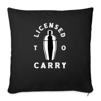 Lustiger Barkeeper Spruch Barkeeper Geschenk - Sofakissenbezug 45 x 45 cm - Schwarz - Vorne