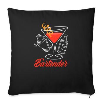 Funny Bartender Saying Bartender Gift - Sofa pillowcase 17,3'' x 17,3'' (45 x 45 cm) - black - Front