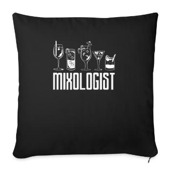 Lustiger Barkeeper Spruch Barkeeper Geschenk - Sofakissenbezug 45 x 45 cm - Schwarz - Vorne