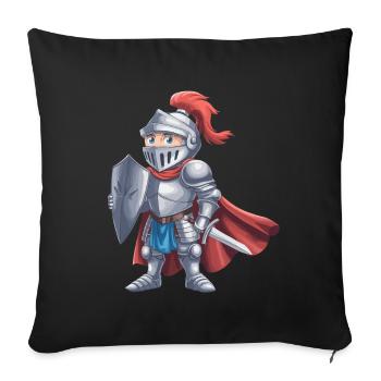 Freundlicher Ritter als Geburtstagsgeschenk Design - Sofakissenbezug 45 x 45 cm - Schwarz - Vorne