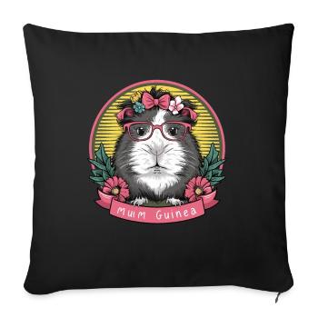 Guinea Pig MOM - Sofakissenbezug 45 x 45 cm - Schwarz - Vorne
