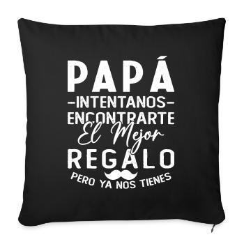 Dad, we try to find you the best gift - Sofa pillowcase 17,3'' x 17,3'' (45 x 45 cm) - black - Front