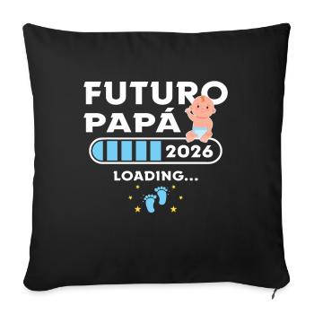 Future Pope 2026 First Father 2026 - Sofa pillowcase 17,3'' x 17,3'' (45 x 45 cm) - black - Front