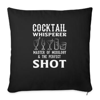 Lustiger Barkeeper Spruch Barkeeper Geschenk - Sofakissenbezug 45 x 45 cm - Schwarz - Vorne