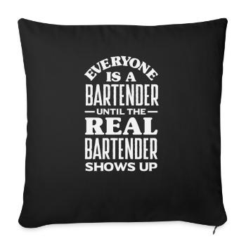Funny Bartender Saying Bartender Gift - Sofa pillowcase 17,3'' x 17,3'' (45 x 45 cm) - black - Front