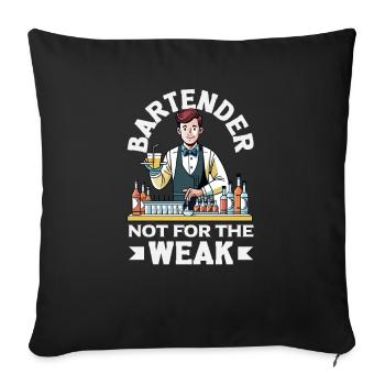 Lustiger Barkeeper Spruch Barkeeper Geschenk - Sofakissenbezug 45 x 45 cm - Schwarz - Vorne