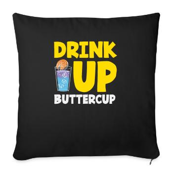 Lustiger Barkeeper Spruch Barkeeper Geschenk - Sofakissenbezug 45 x 45 cm - Schwarz - Vorne