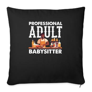 Lustiger Barkeeper Spruch Barkeeper Geschenk - Sofakissenbezug 45 x 45 cm - Schwarz - Vorne