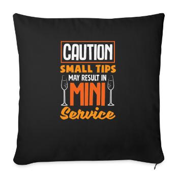 Lustiger Barkeeper Spruch Barkeeper Geschenk - Sofakissenbezug 45 x 45 cm - Schwarz - Vorne