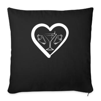 Lustiger Barkeeper Spruch Barkeeper Geschenk - Sofakissenbezug 45 x 45 cm - Schwarz - Vorne
