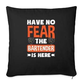 Lustiger Barkeeper Spruch Barkeeper Geschenk - Sofakissenbezug 45 x 45 cm - Schwarz - Vorne
