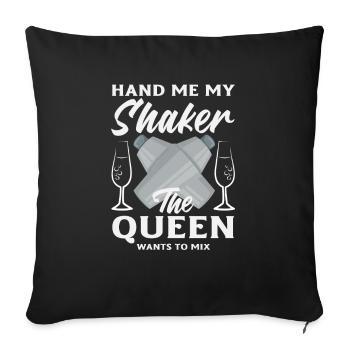 Lustiger Barkeeper Spruch Barkeeper Geschenk - Sofakissenbezug 45 x 45 cm - Schwarz - Vorne