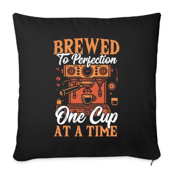 Amateur de café Home Café Café en grains Home Barista - Housse de coussin décorative 45 x 45 cm - noir - Devant