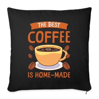 Der beste Kaffee ist hausgemachter Barista - Sofakissenbezug 45 x 45 cm - Schwarz - Vorne