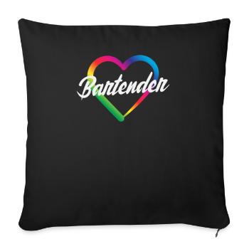 Funny Bartender Saying Bartender Gift - Sofa pillowcase 17,3'' x 17,3'' (45 x 45 cm) - black - Front