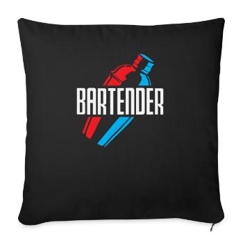Funny Bartender Saying Bartender Gift - Sofa pillowcase 17,3'' x 17,3'' (45 x 45 cm) - black - Front