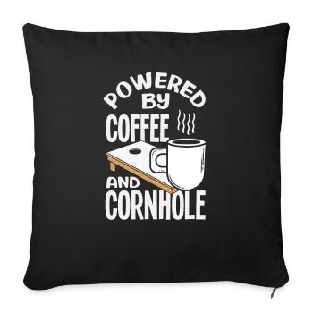 Funny Cornhole Player Gift - Sofa pillowcase 17,3'' x 17,3'' (45 x 45 cm) - black - Front