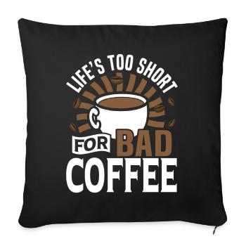 Café Culture Café infusé Barista maison - Housse de coussin décorative 45 x 45 cm - noir - Devant