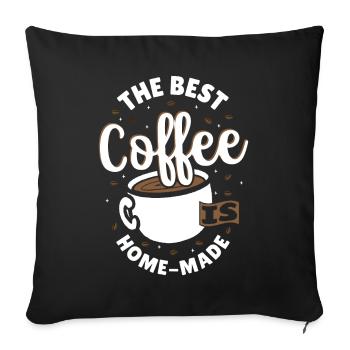 Café en grains Café artisanal Café Barista à domicile - Housse de coussin décorative 45 x 45 cm - noir - Devant