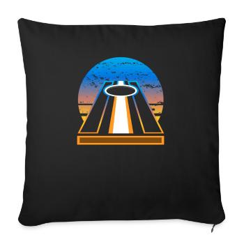 Funny Cornhole Player Gift - Sofa pillowcase 17,3'' x 17,3'' (45 x 45 cm) - black - Front