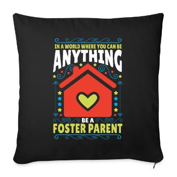 Foster Gifts for Foster Parents in - Sofa pillowcase 17,3'' x 17,3'' (45 x 45 cm) - black - Front