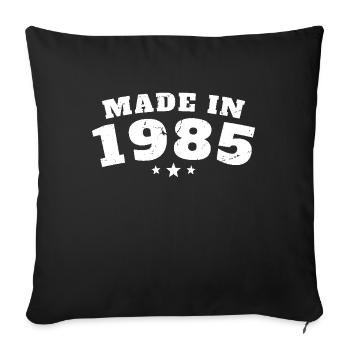 Made in 1985 Vintage Anniversary - Sofa pillowcase 17,3'' x 17,3'' (45 x 45 cm) - black - Front