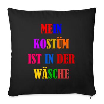 Costume de Carnaval Cadeau Femme Carnaval Carnaval - Housse de coussin décorative 45 x 45 cm - noir - Devant