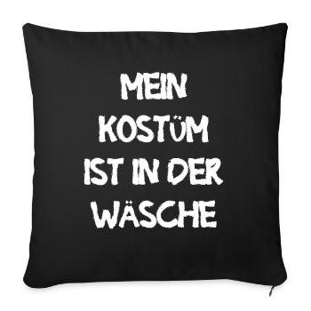 Costume de Carnaval Cadeau Femme Carnaval Carnaval - Housse de coussin décorative 45 x 45 cm - noir - Devant