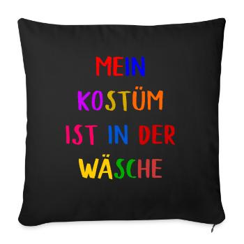 Costume de Carnaval Cadeau Femme Carnaval Carnaval - Housse de coussin décorative 45 x 45 cm - noir - Devant