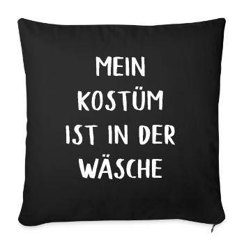 Costume de Carnaval Cadeau Femme Carnaval Carnaval - Housse de coussin décorative 45 x 45 cm - noir - Devant